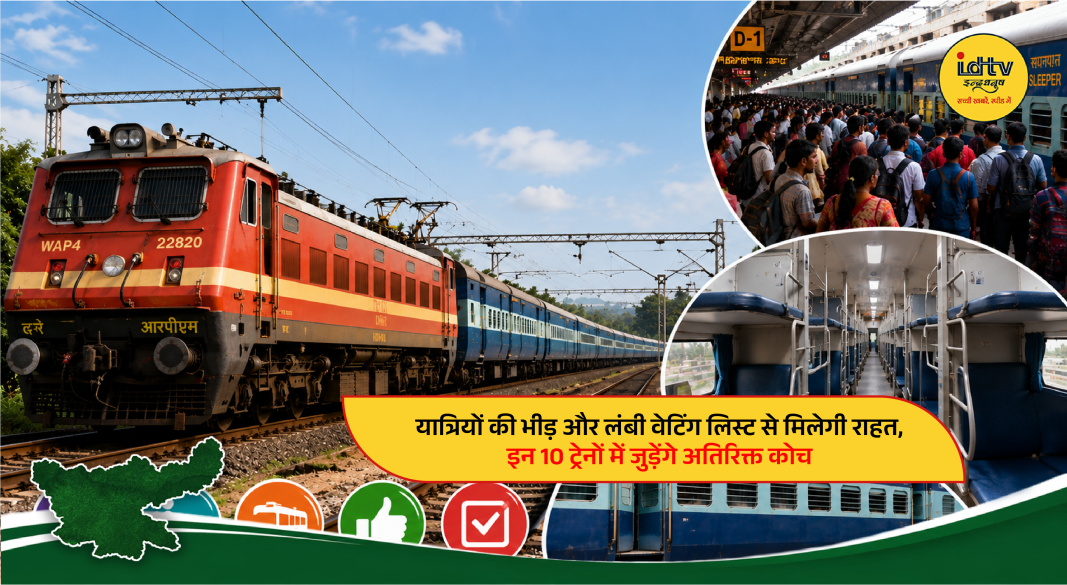 Passengers waiting at a busy railway station during the Independence Day travel rush