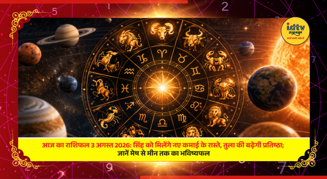 Aaj Ka Rashifal August 3 2026 with zodiac predictions, career, money, love, health and lucky signs