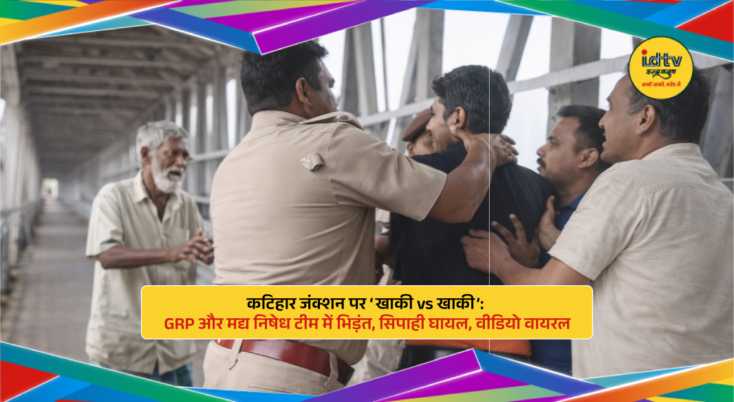 Clash between GRP and excise team at Katihar Junction with injured constable and chaos on platform