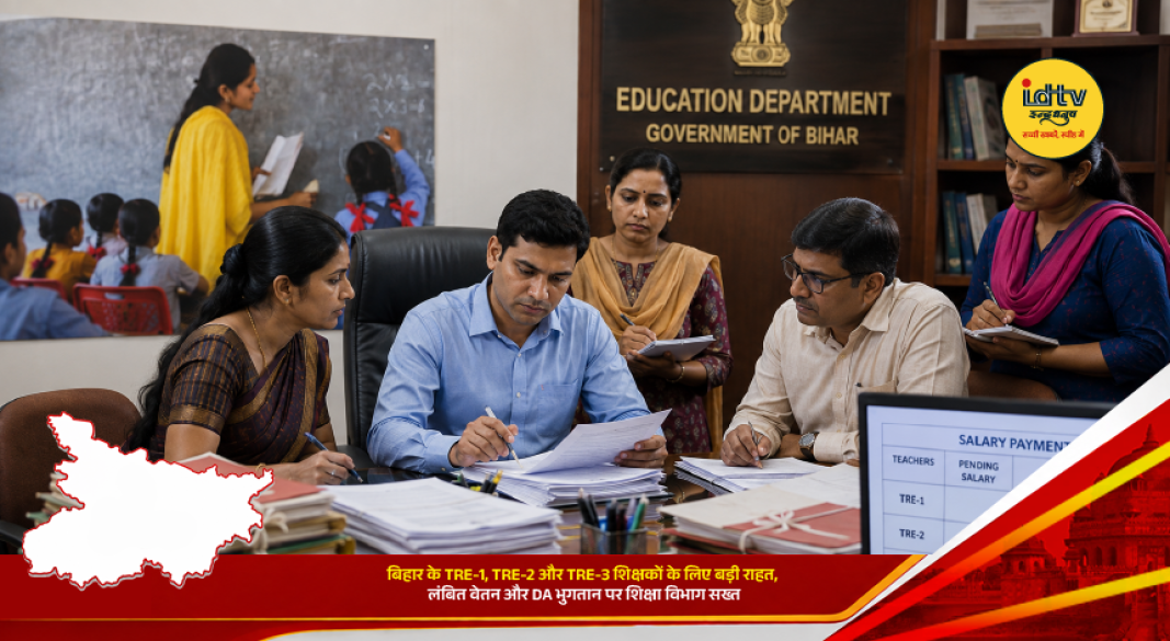 Bihar Education Department directs officials to clear pending salary and DA payments for TRE-1, TRE-2, TRE-3, and special category teachers.