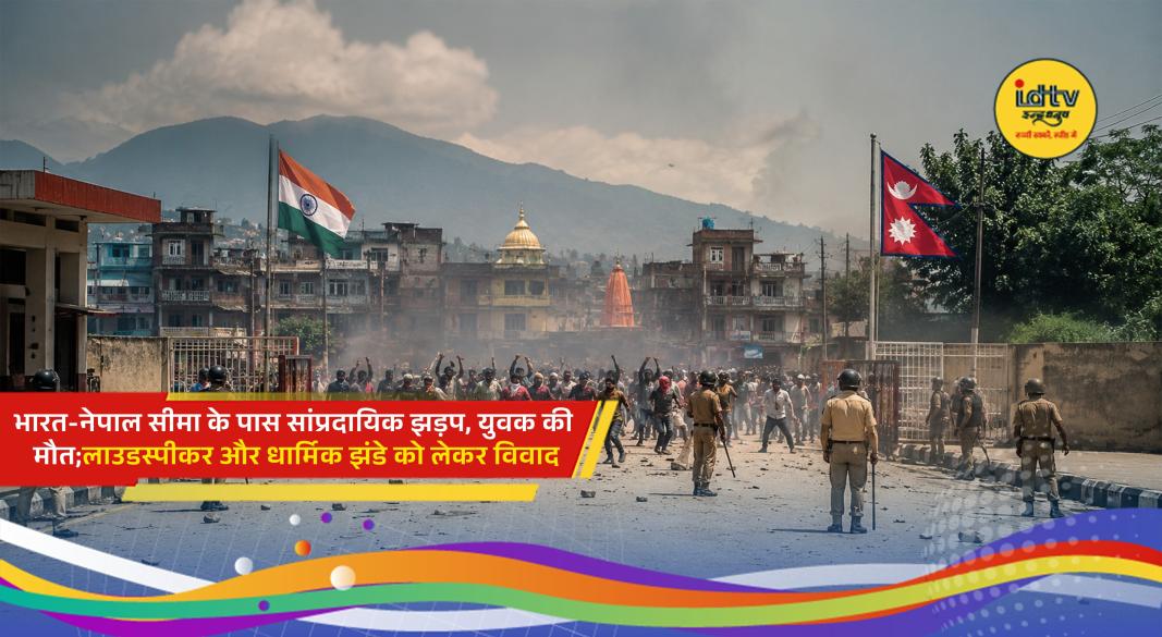 Security personnel deployed after a communal clash in Nepal's Sunsari district near the India-Nepal border