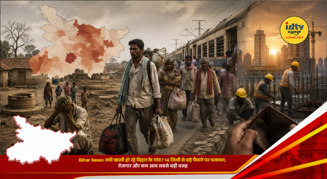 Bihar villages face large-scale migration as residents leave for jobs, higher income and better opportunities outside the state.