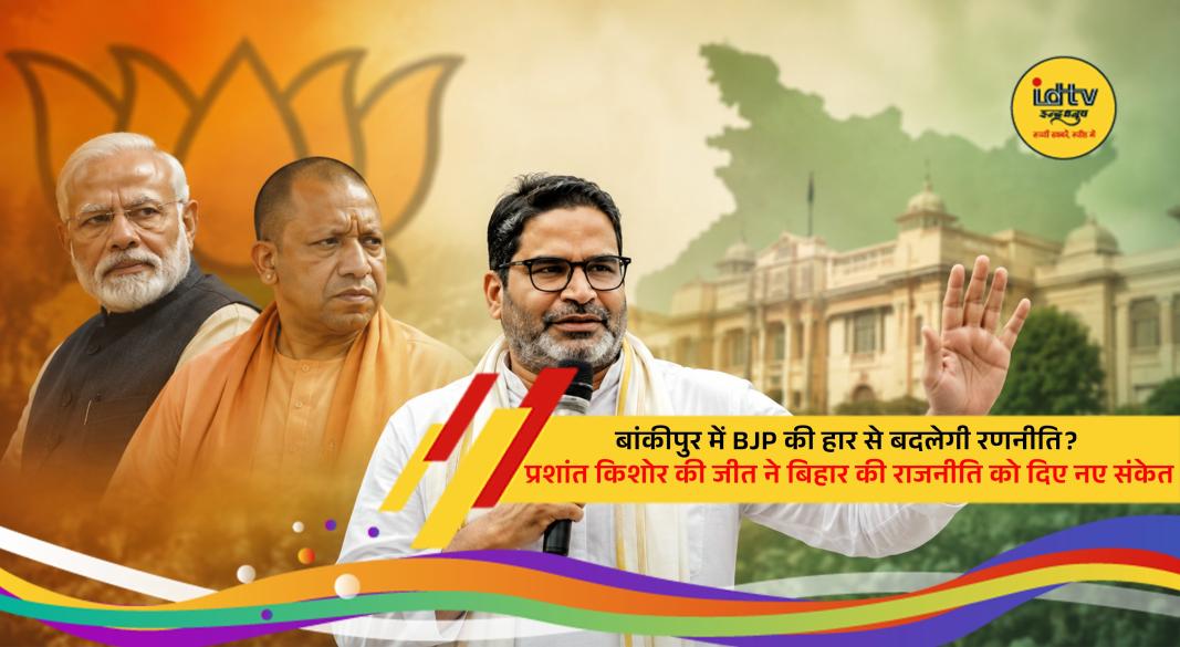 Prashant Kishor celebrates victory in the Bankipur Assembly by-election in Bihar