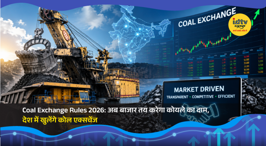 Coal mining and trading concept illustrating India's new Coal Exchange Rules 2026 for market-based pricing.