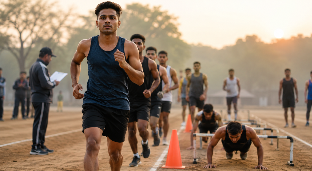 JSSC Constable candidates appearing for physical efficiency test in Ranchi