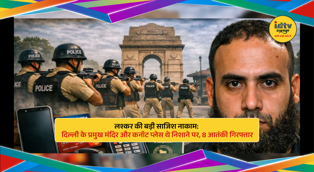 Security personnel investigating terror plot suspects linked to Delhi temples and Connaught Place attack plan