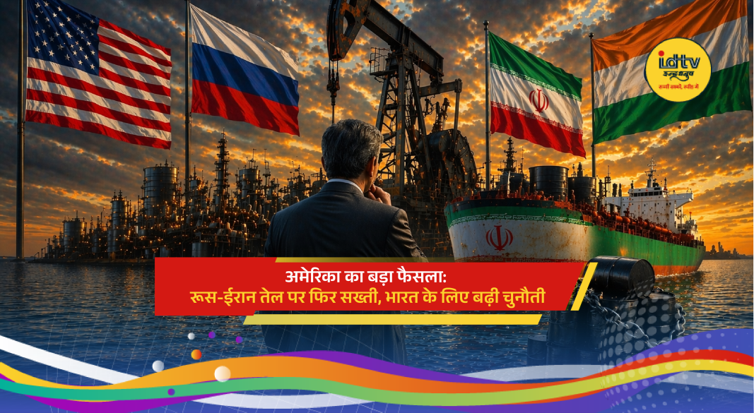 Oil tanker at sea symbolizing US sanctions on Russian and Iranian crude affecting global energy markets