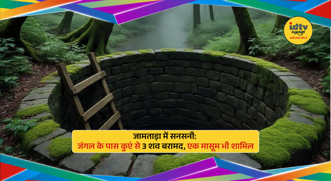 three bodies were found in a well near a forest area in Jamtara, Jharkhand.