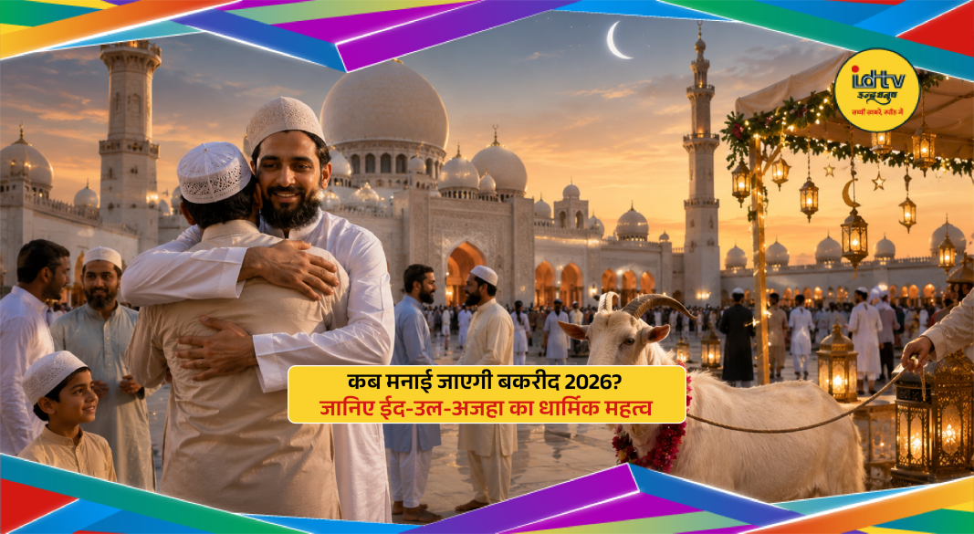 Muslims offering Eid-ul-Adha prayers and celebrating Bakrid festival with devotion and community spirit