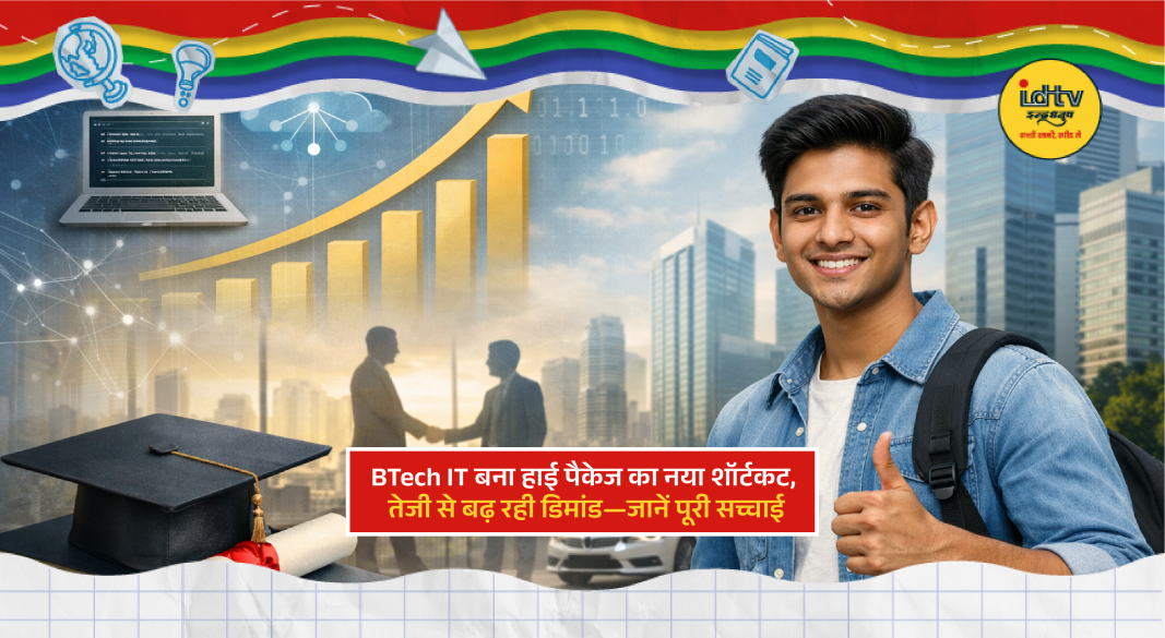 Engineering students coding on laptops, representing BTech IT careers and high salary opportunities