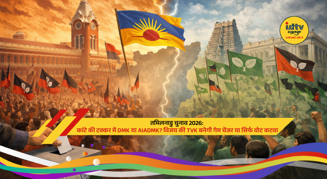 Tamil Nadu election 2026 battle between DMK AIADMK with Vijay TVK influencing voters