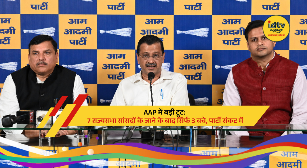 AAP faces major setback as seven Rajya Sabha MPs quit, leaving only three members