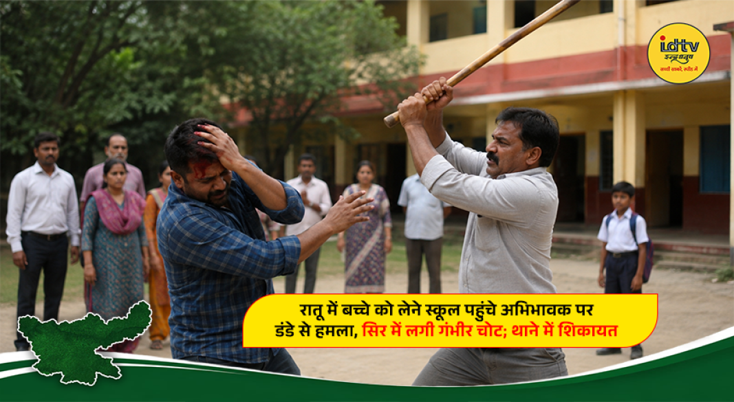 Parent injured after alleged stick attack outside a school in Ratu, Ranchi