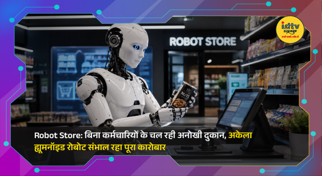 Humanoid robot Xiao Gai operates an automated retail store without any human employees in Hong Kong.