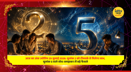 Numerology prediction for 29 July 2026 with lucky numbers and colors for all birth numbers