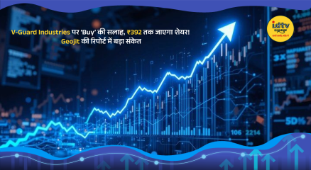 V-Guard Industries stock chart rising with electrical products indicating growth and bullish market outlook