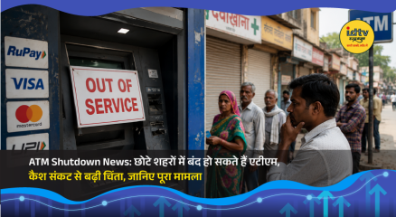 ATM machine in a small town with concerns over cash shortages and possible shutdowns