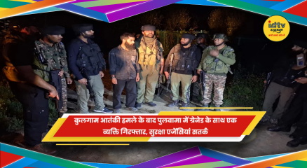 पुलवामा में ग्रेनेड के साथ गिरफ्तार व्यक्ति पर सुरक्षा जांच