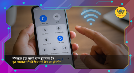 Smartphone user checking mobile data usage settings to save daily internet consumption and battery life.