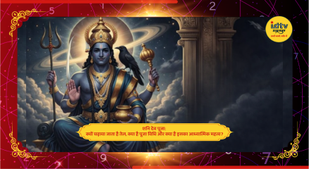 Devotee offering mustard oil to Shani Dev idol in temple on Saturday Pooja ritual