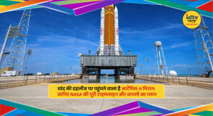 NASA Artemis II Orion spacecraft traveling toward Moon showing Earthrise and deep space mission visuals