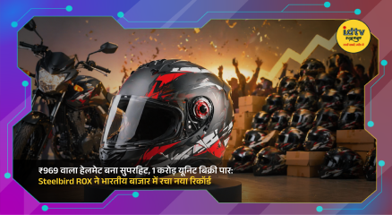A Steelbird ROX helmet displayed showcasing affordable design and safety features for daily Indian commuters