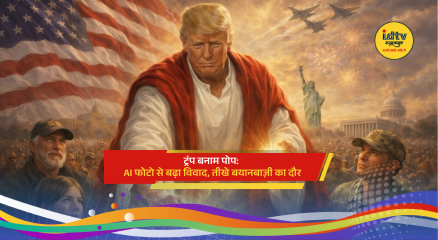 AI-generated image of Donald Trump sparking controversy and criticism with Pope Leo XIV dispute