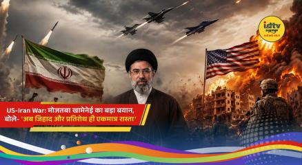 Mojtaba Khamenei delivering a statement on Iran, Hezbollah, and the Middle East conflict