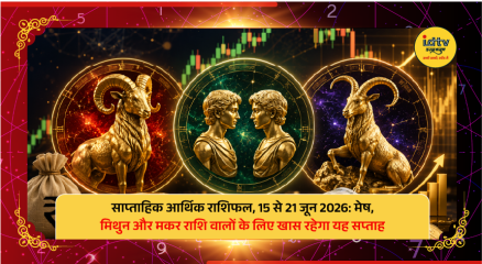 Zodiac symbols representing weekly career and financial horoscope predictions for June 15-21, 2026.