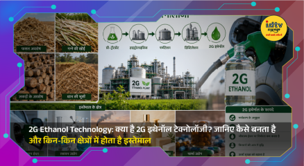 Agricultural waste being processed into 2G ethanol for clean fuel and industrial applications.